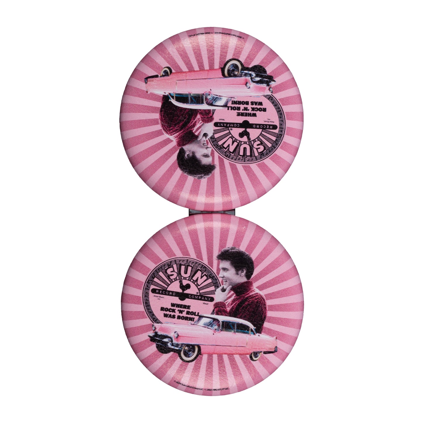 Elvis Pink Cadillac Compact Mirror