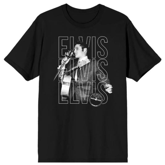 Elvis Black & White Photo T-Shirt