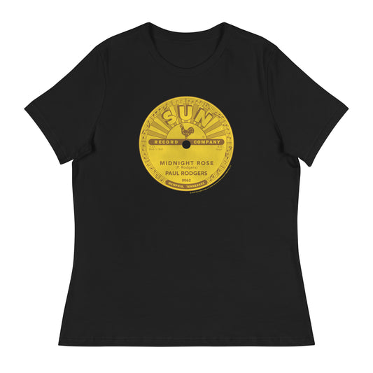 Paul Rodgers Midnight Rose Sun Records Label Fitted T-Shirt