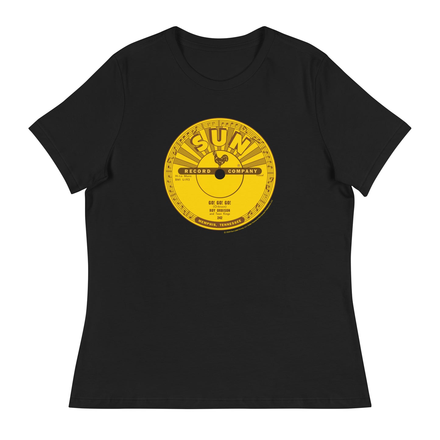 Roy Orbison Go!Go!Go! Sun Records Label Fitted T-Shirt