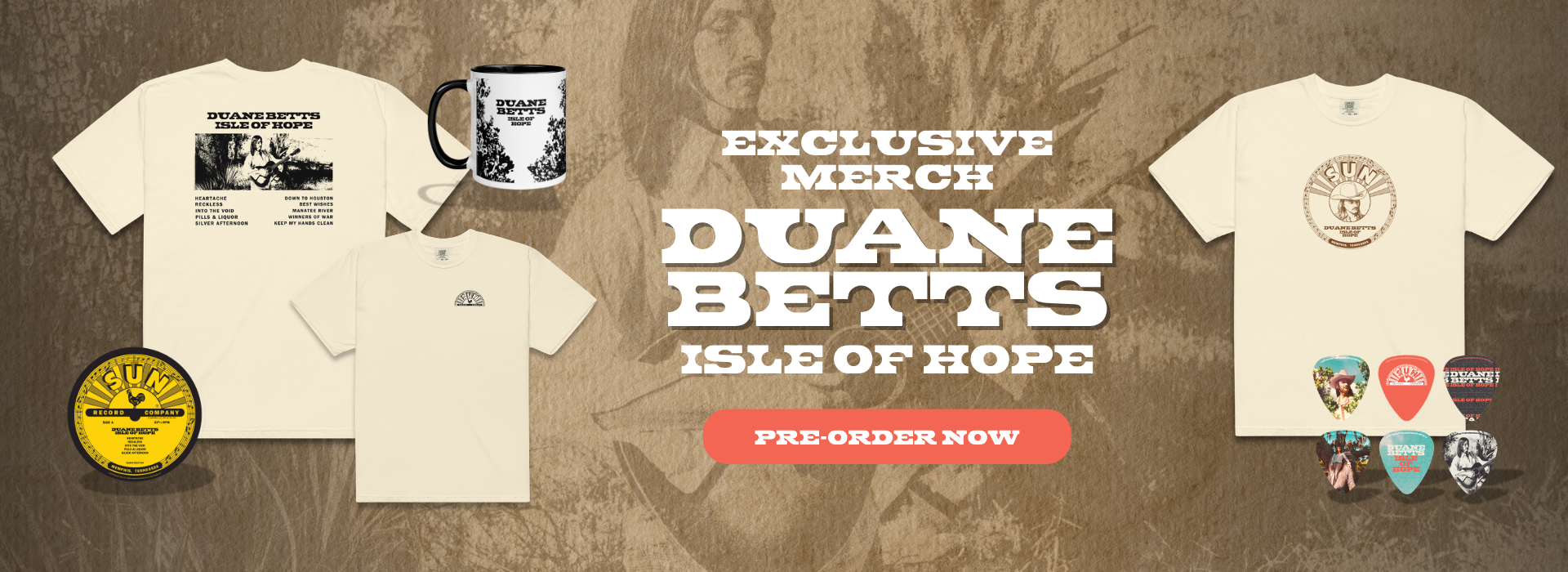 Exclusive Merch. Duane Betts Isle of Hope. Pre-order Now