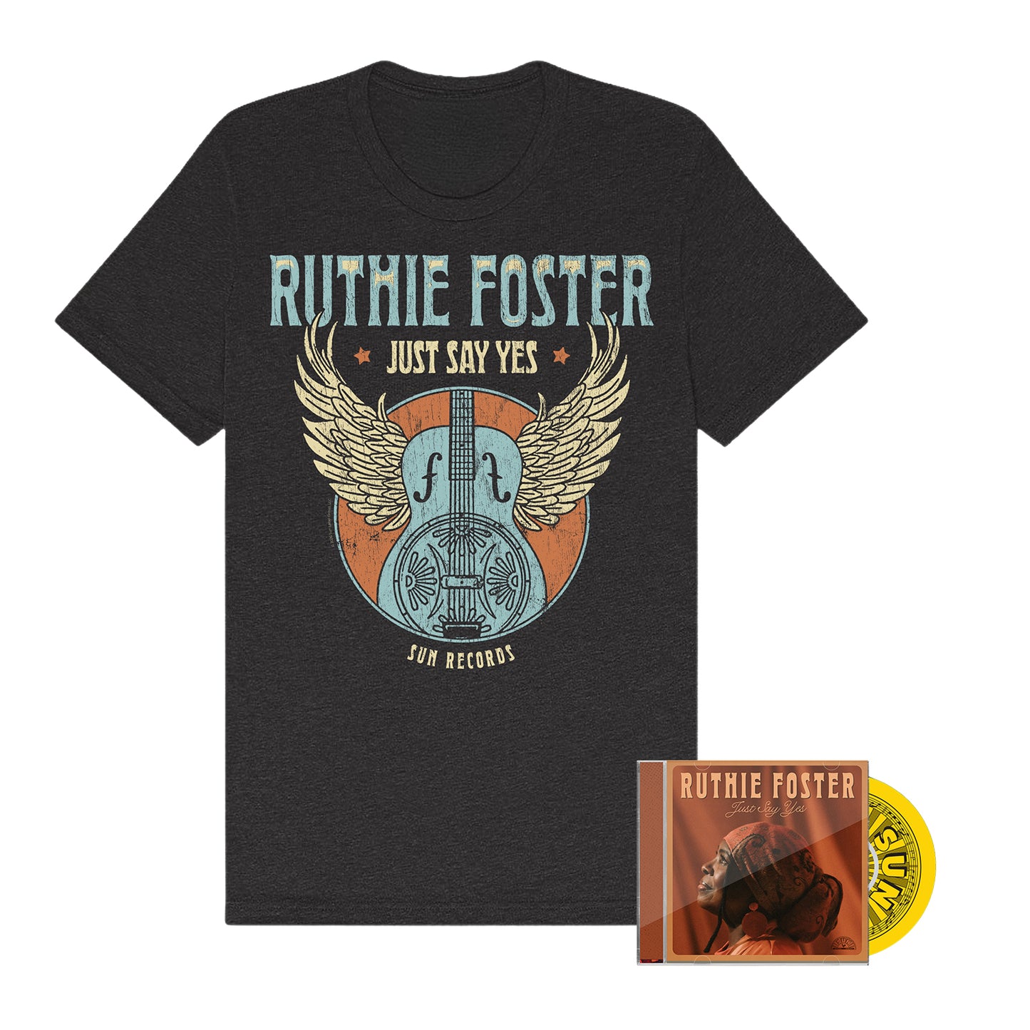 Ruthie Foster Just Say Yes CD + Guitar T-Shirt Fan Pack