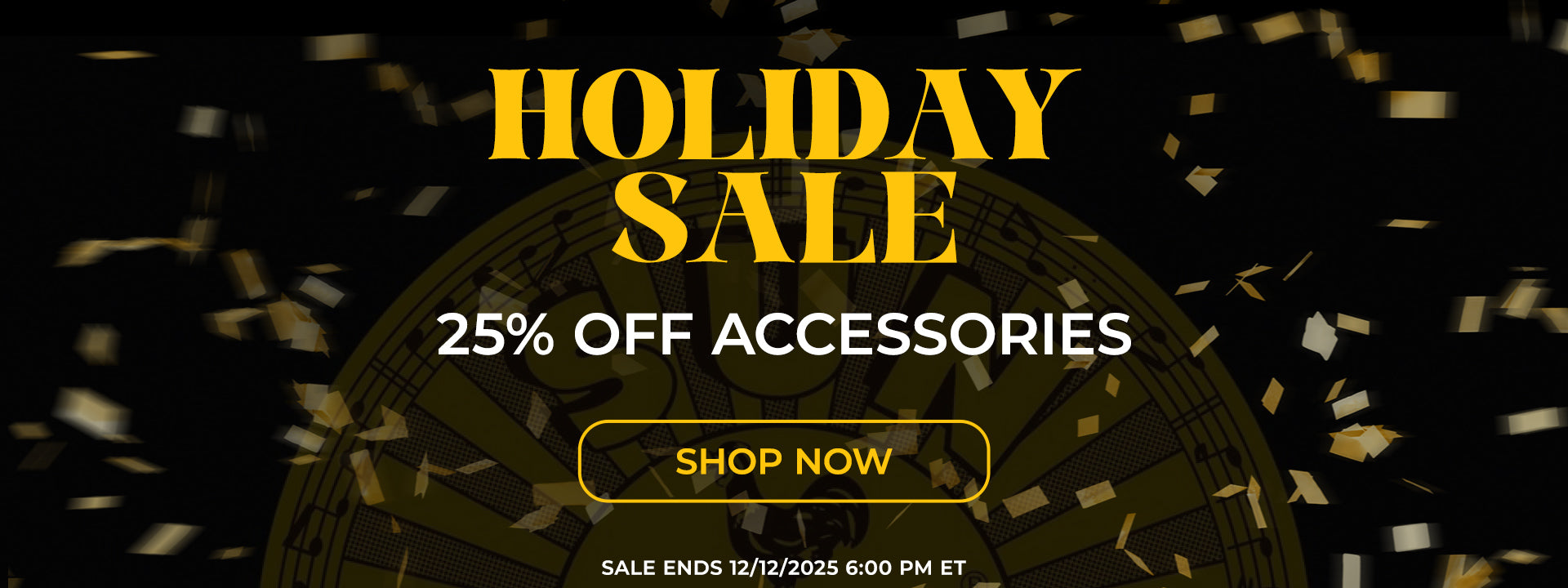 Holiday sale 25% off accessories shop now