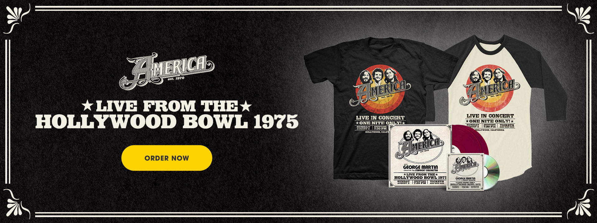 America - Live from the Hollywood Bowl 1975. Order now.