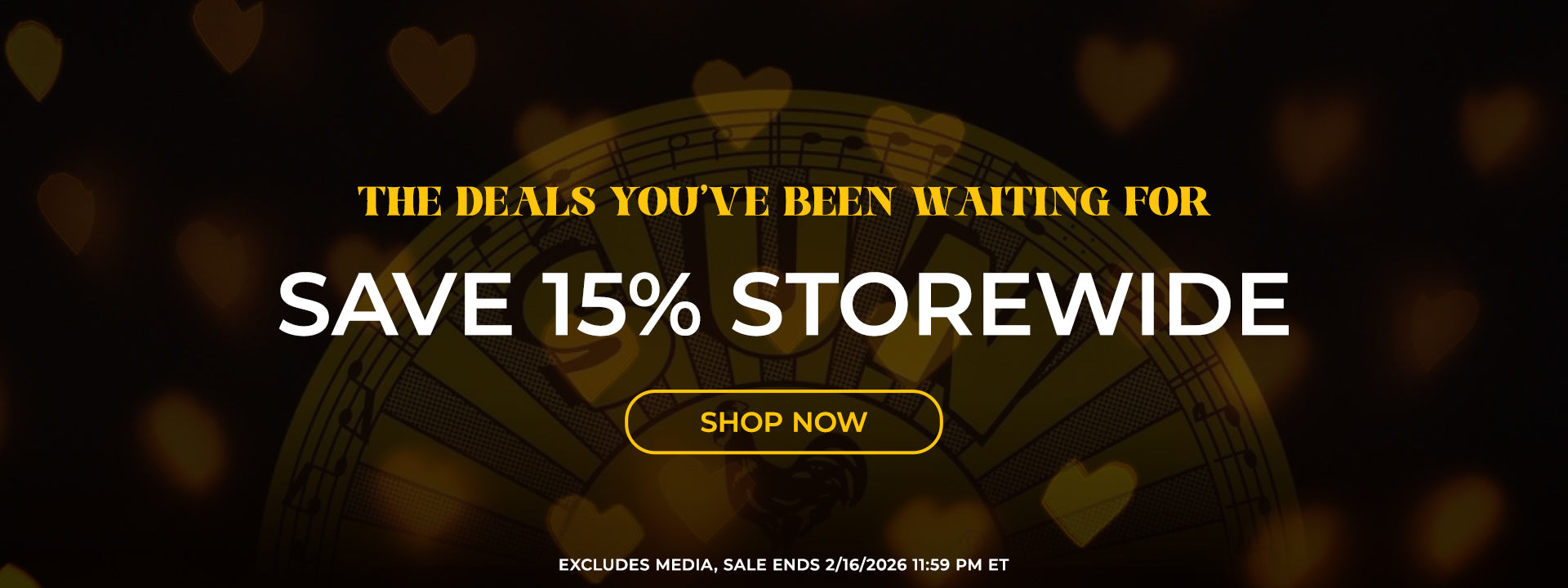 The Deals you've been waiting for. Save 15% storewide. Shop Now. Excludes media, sale ends 2/16/2026 11:59 PM ET