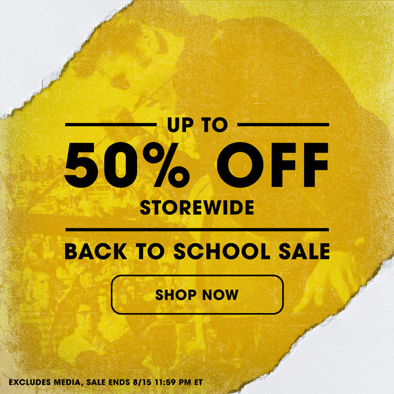 Back to school sale. Up to 50% off storewide. Excludes media. Sale ends 8/15 11:59 PM ET.