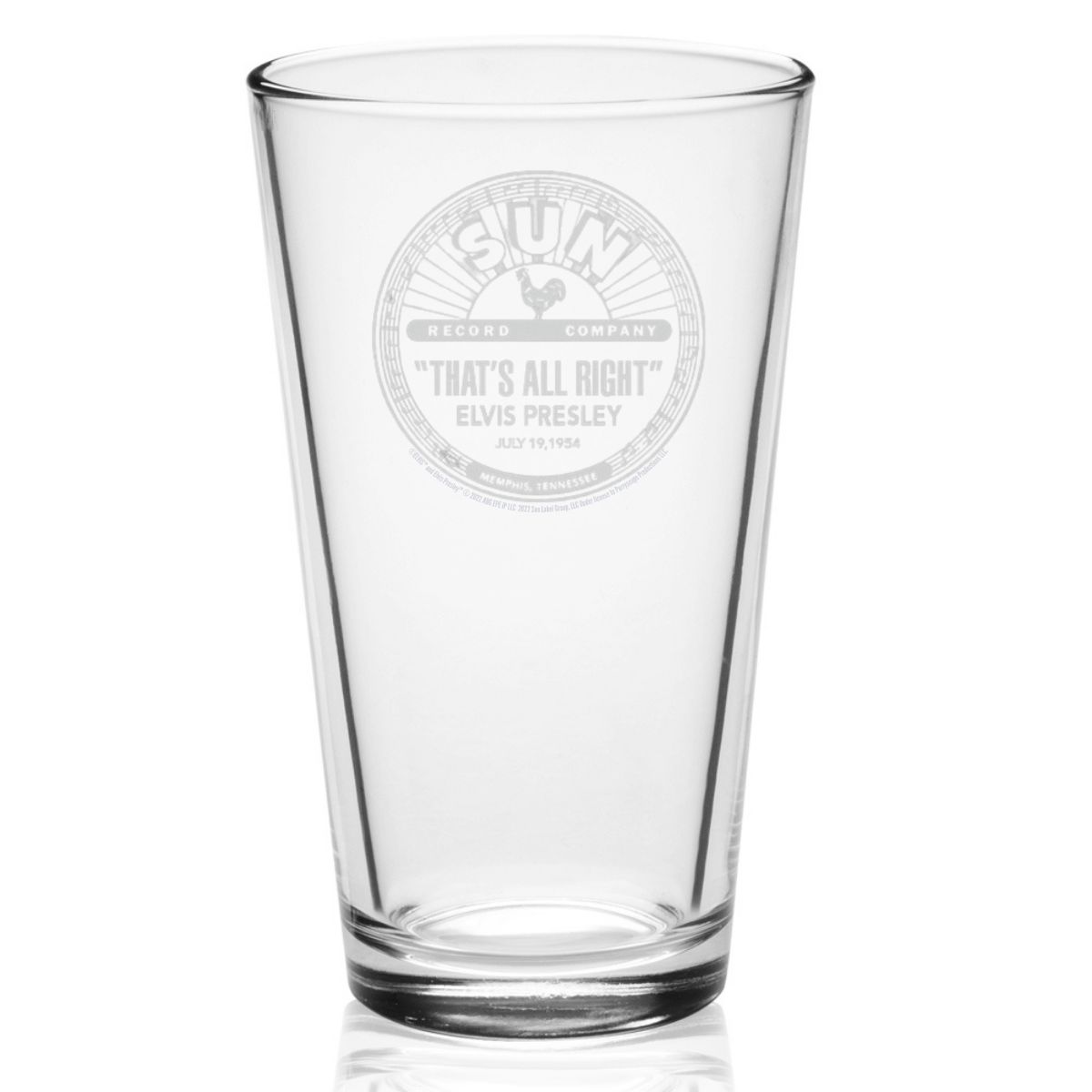 That's All Right Label Laser Engraved Pint Glass