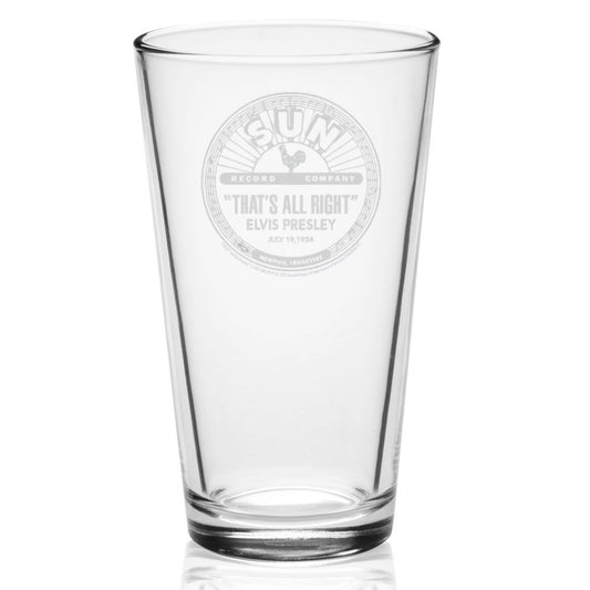 That's All Right Label Laser Engraved Pint Glass