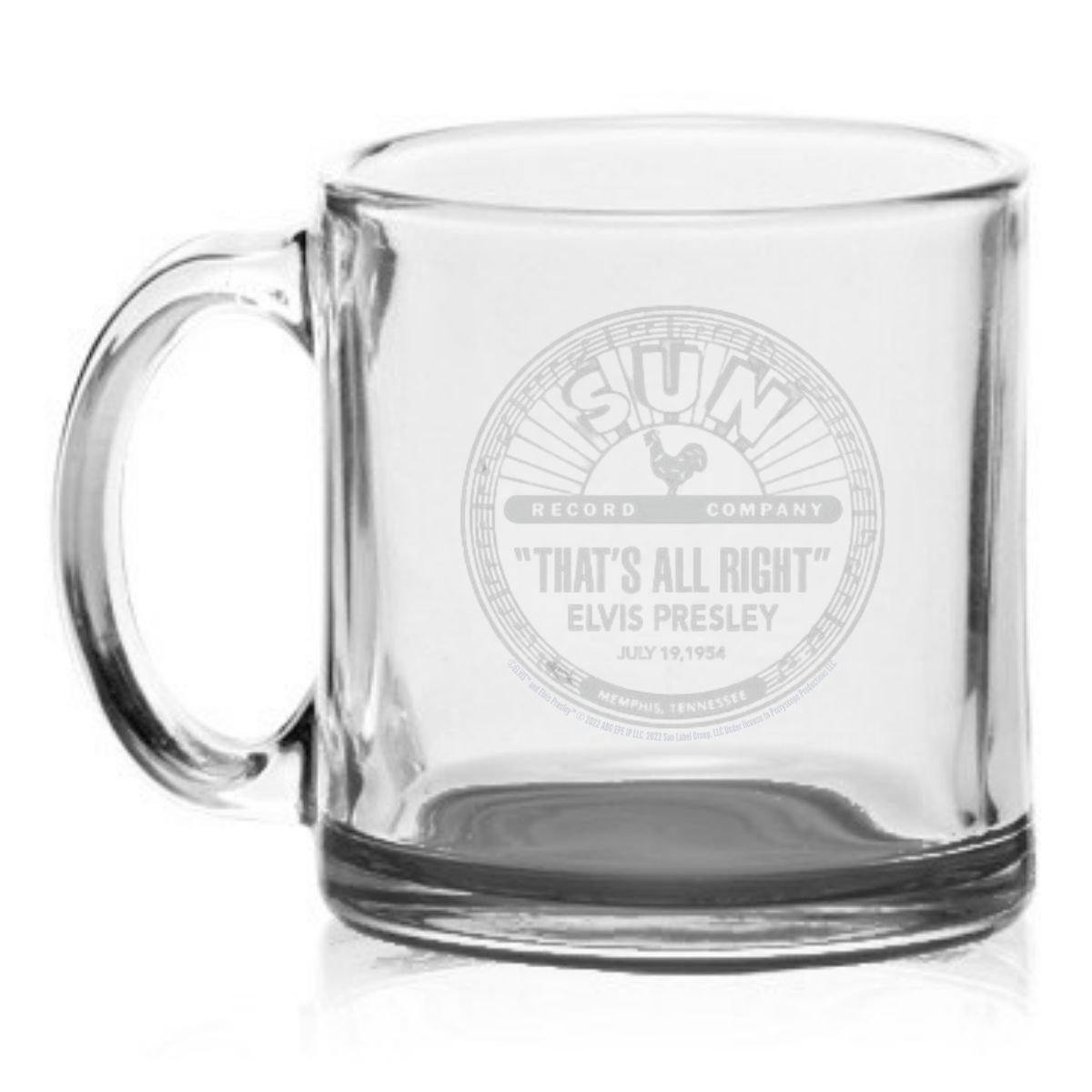 That's All Right Label Laser Engraved Glass Mug