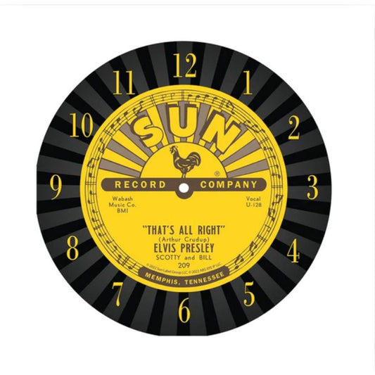 Sun Records Elvis All Right Clock