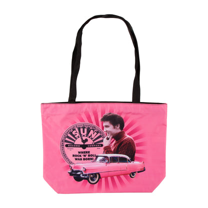 Elvis Pink Cadillac Tote Bag