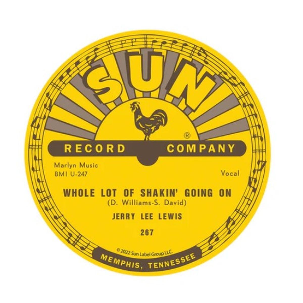 Sun Records Magnet Tin Jerry Lee Lewis Shakin...