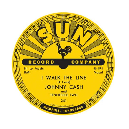 Sun Records Magnet Tin Johnny Cash "I Walk The Line"