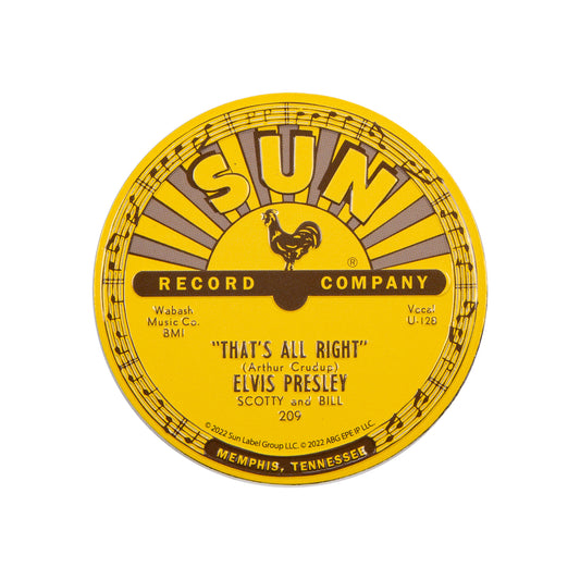 Sun Records Elvis Presley That’s All Right Tin Magnet