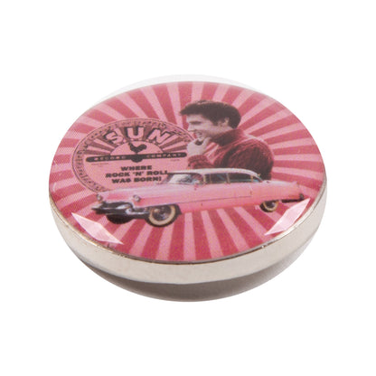 Sun Records Elvis "Where Rock N Roll Was Born" Pink Pin