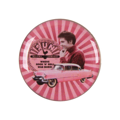 Sun Records Elvis "Where Rock N Roll Was Born" Pink Pin