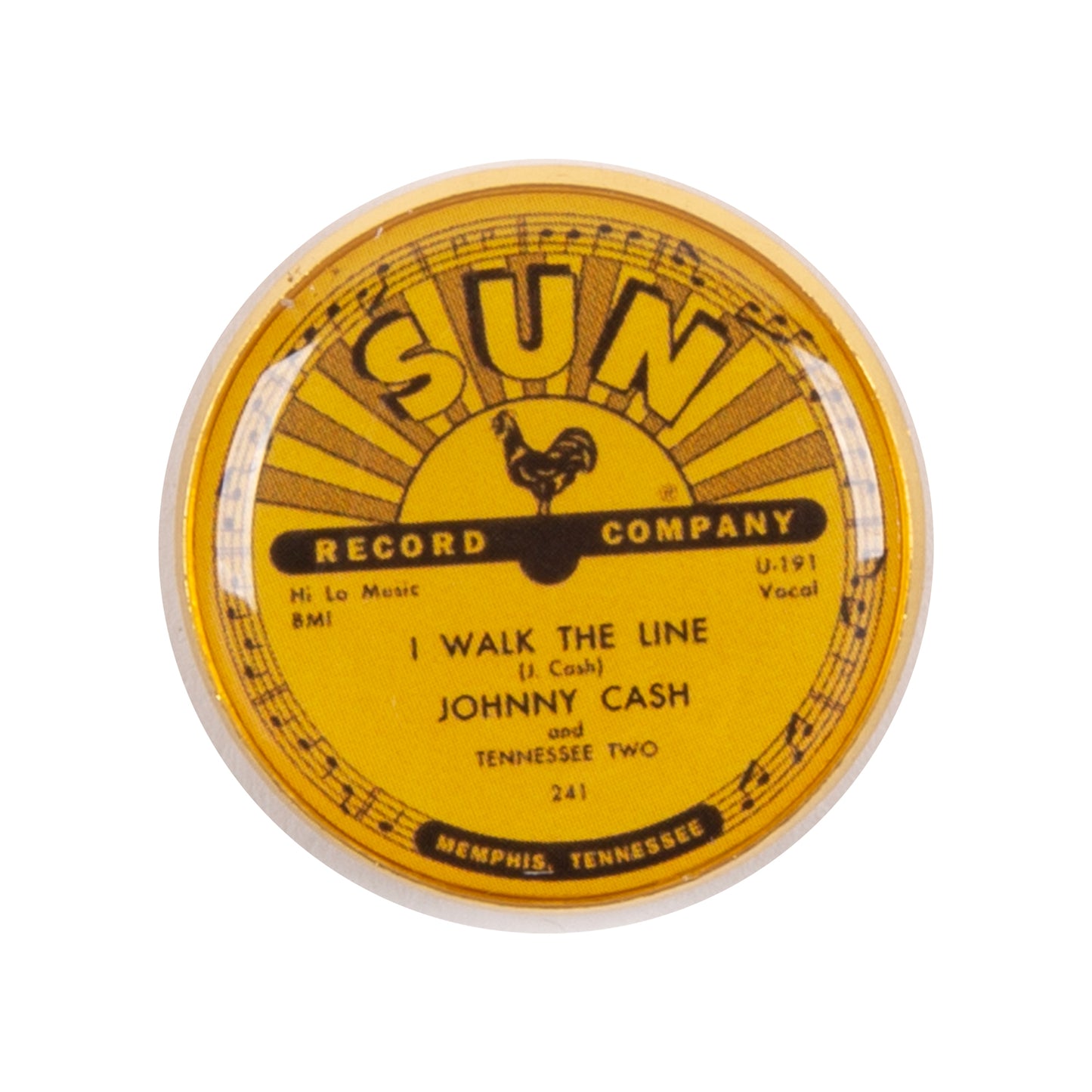 Sun Records Johnny Cash "I Walk The Line" Pin