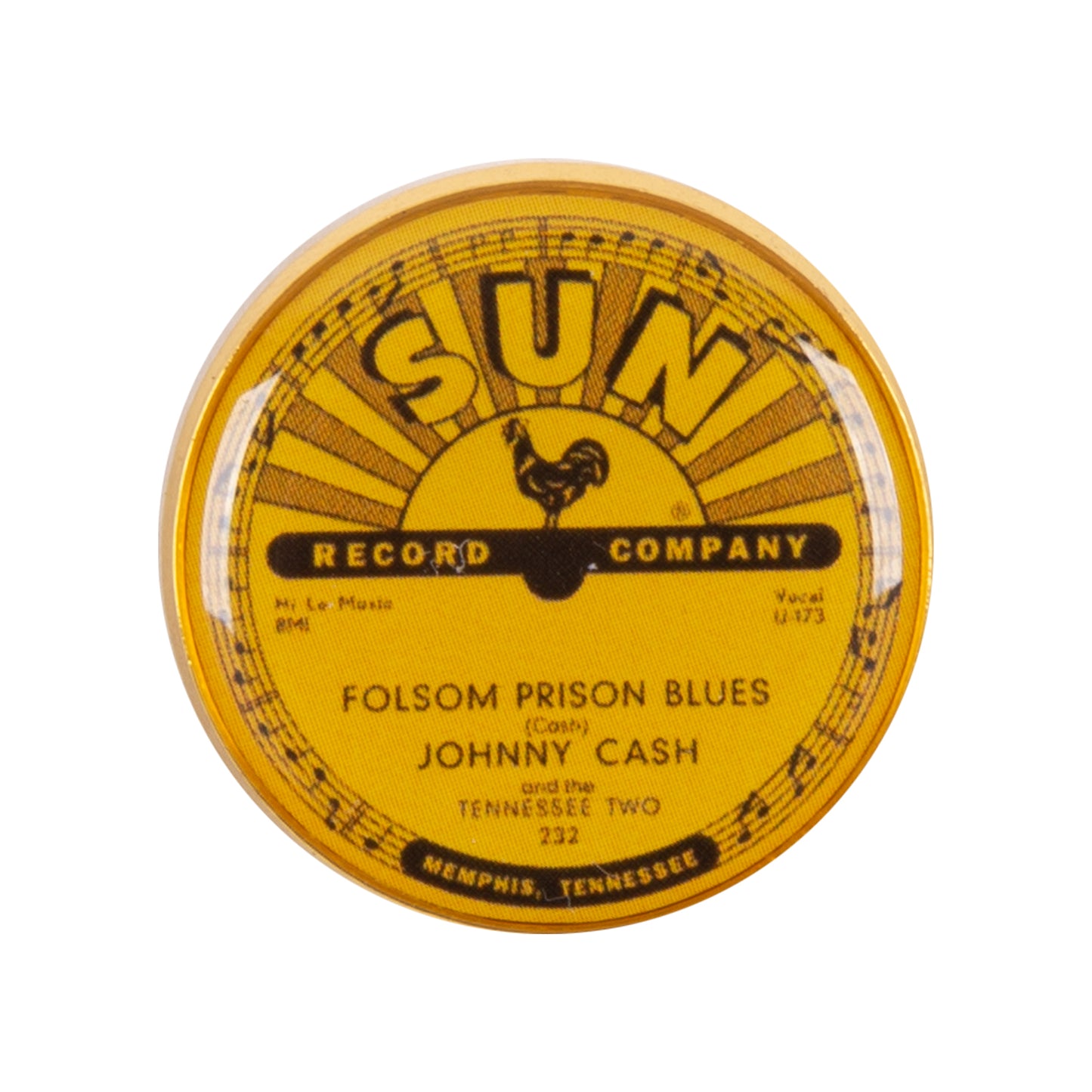 Sun Records Johnny Cash "Folsom Prison Blues" Pin