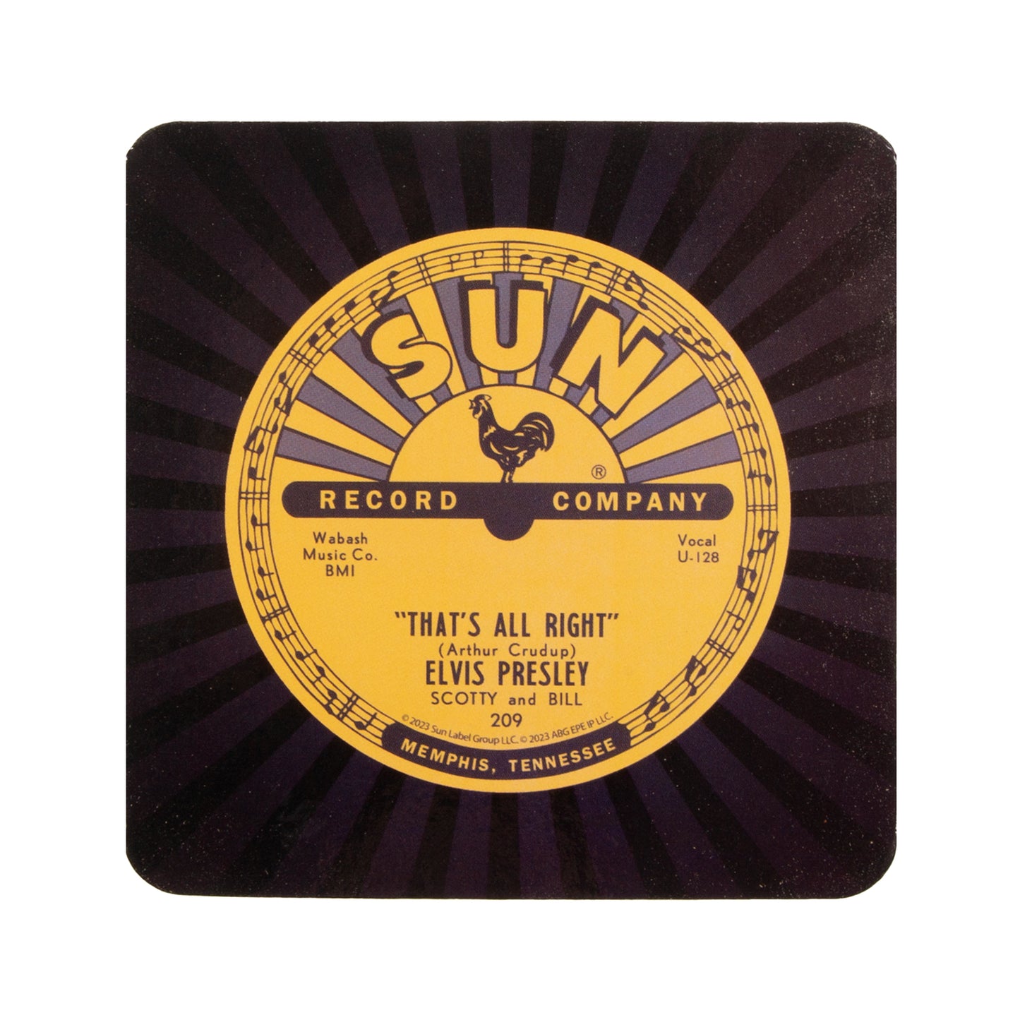 Sun Records Elvis Presley "That’s All Right" Coaster