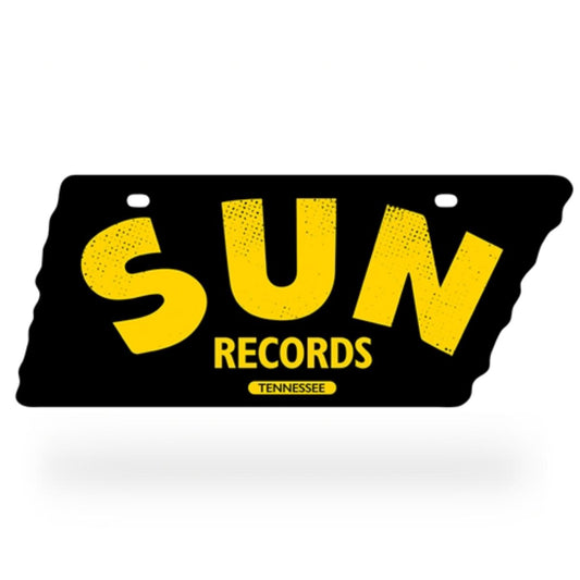 Sun Records Tennessee Shaped License Plate