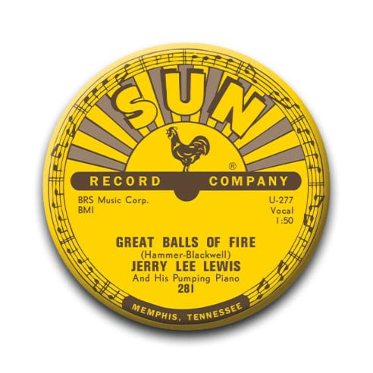 Jerry Lee Lewis Great Balls of Fire Pin