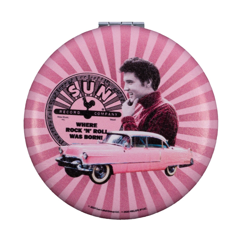 Elvis Pink Cadillac Compact Mirror