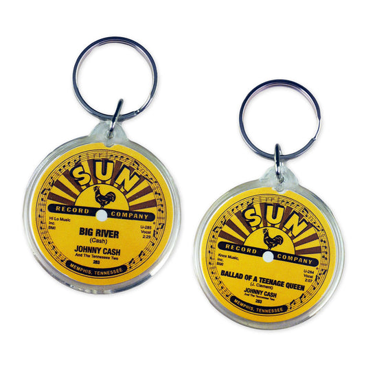 Johnny Cash Big River Teenage Queen Key Ring