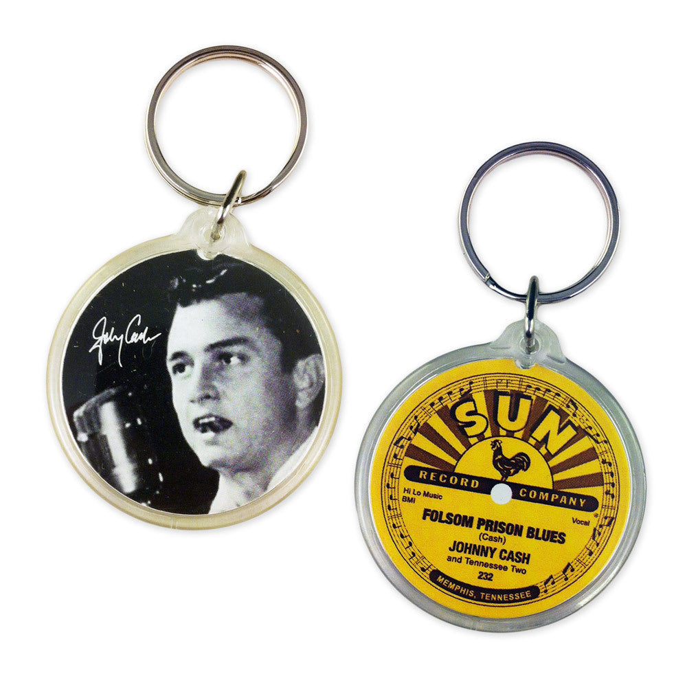 Johnny Cash Folsolm Prison Blues Photo Key Ring