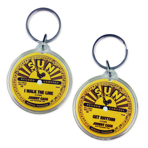 Johnny Cash I Walk Rhythm Key Ring