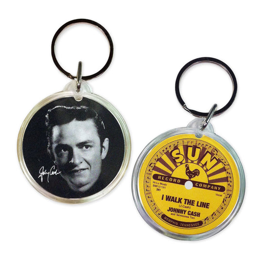 Johnny Cash I Walk The Line Photo Key Ring