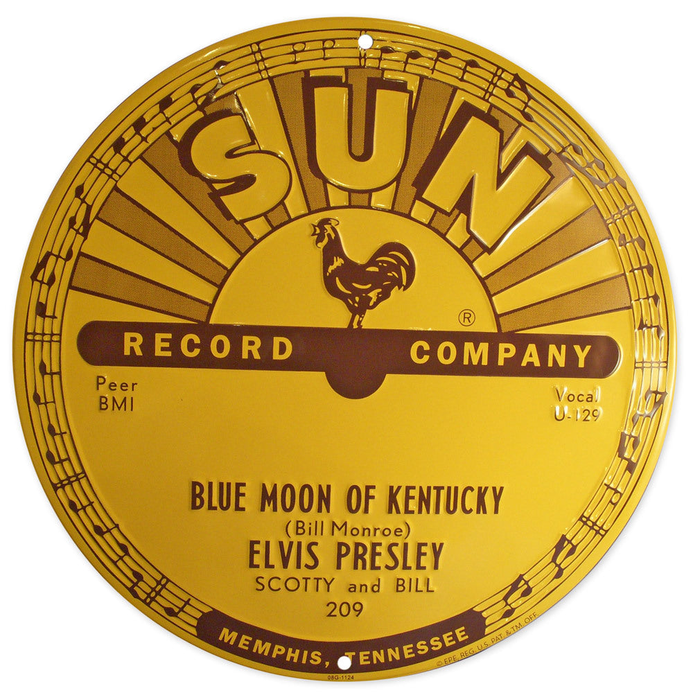 Elvis Blue Moon of Kentucky Aluminum Sign