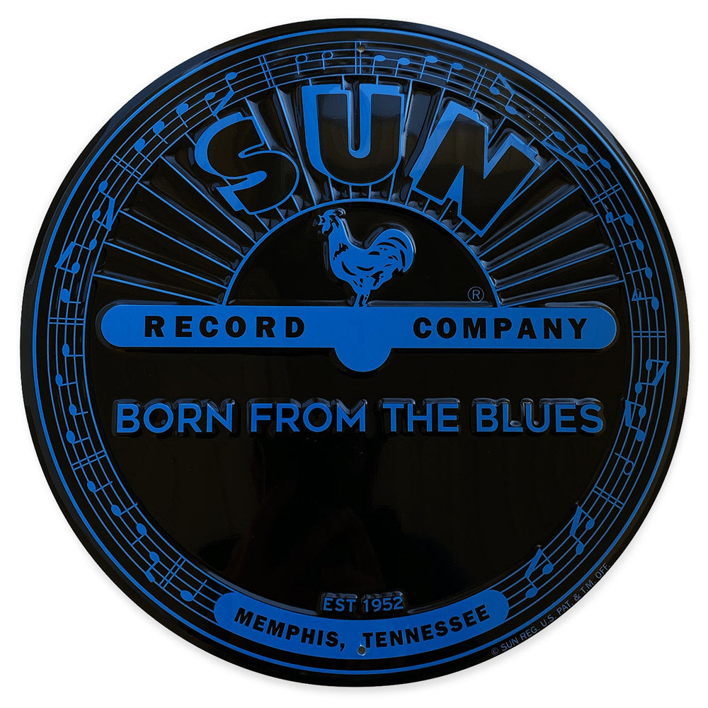 Sun Born from the Blues Aluminum Sign