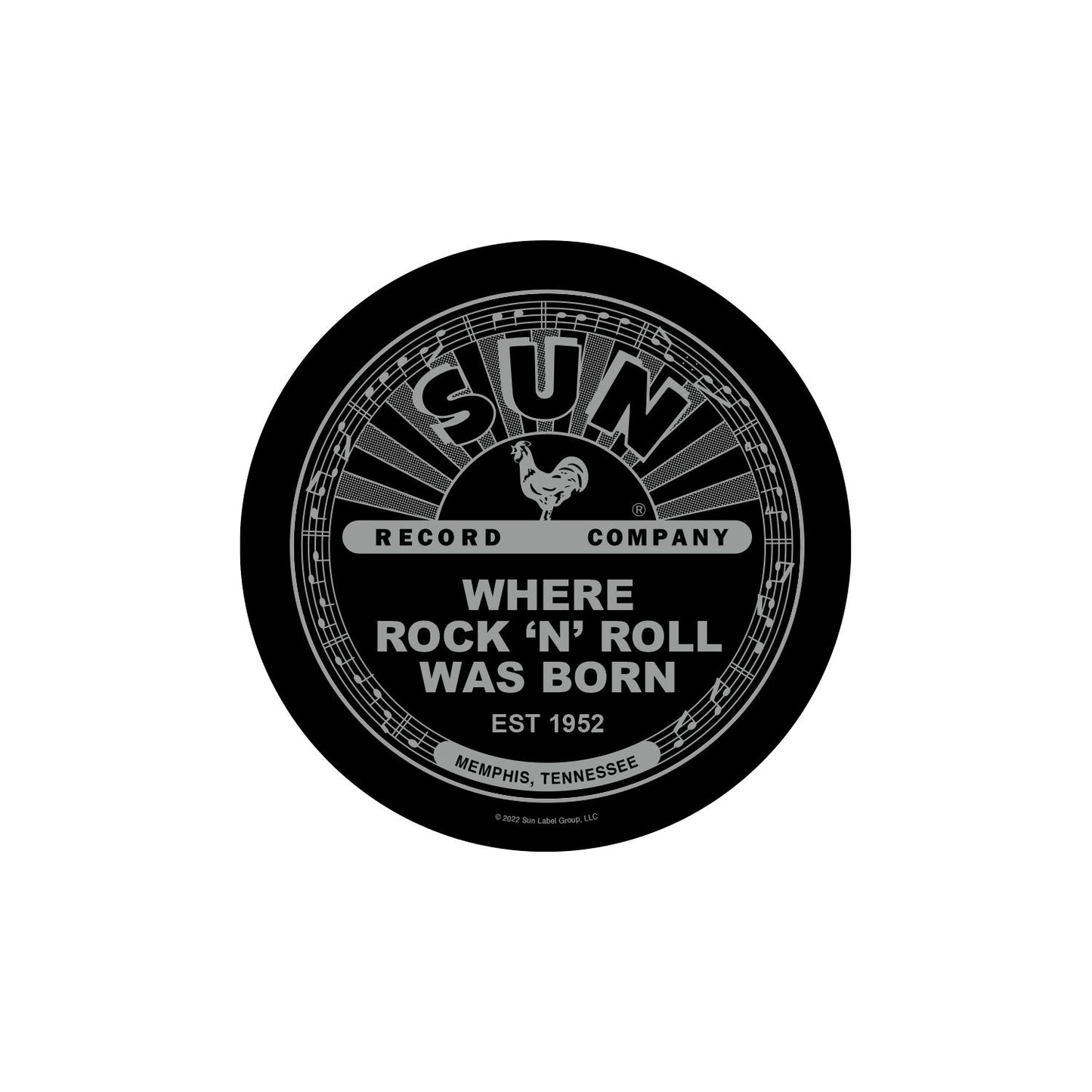 Sun Records Rock 'N' Roll Black 3in Magnet