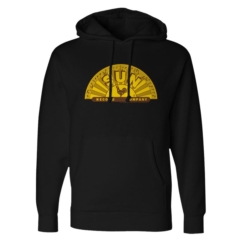 Sun Records Half Logo Pullover Hoodie - Black