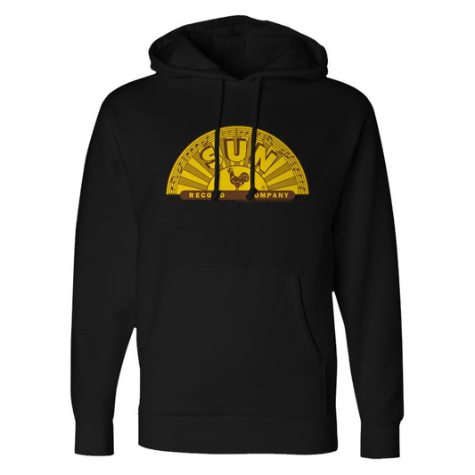 Sun Records Half Logo Pullover Hoodie - Black