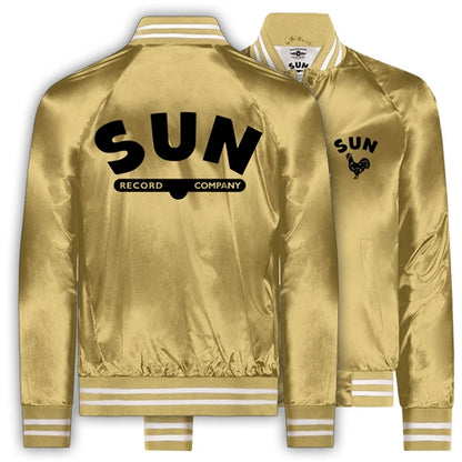 Sun Records Gold Satin Bomber Jacket