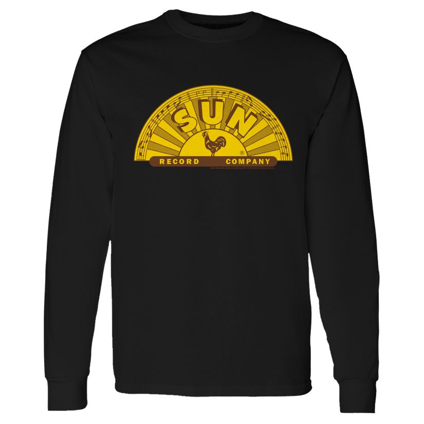 Sun Records Half Logo Long Sleeve Shirt - Black