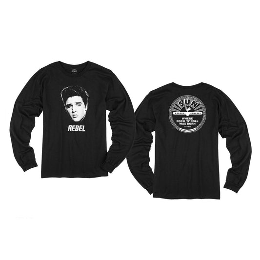 Elvis Presley Rebel Sun Records Long Sleeve T-shirt