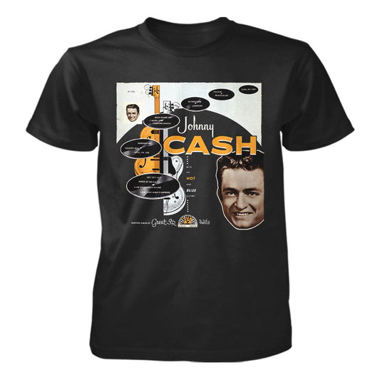 Johnny Cash Sun Records Hot & Blue T-shirt