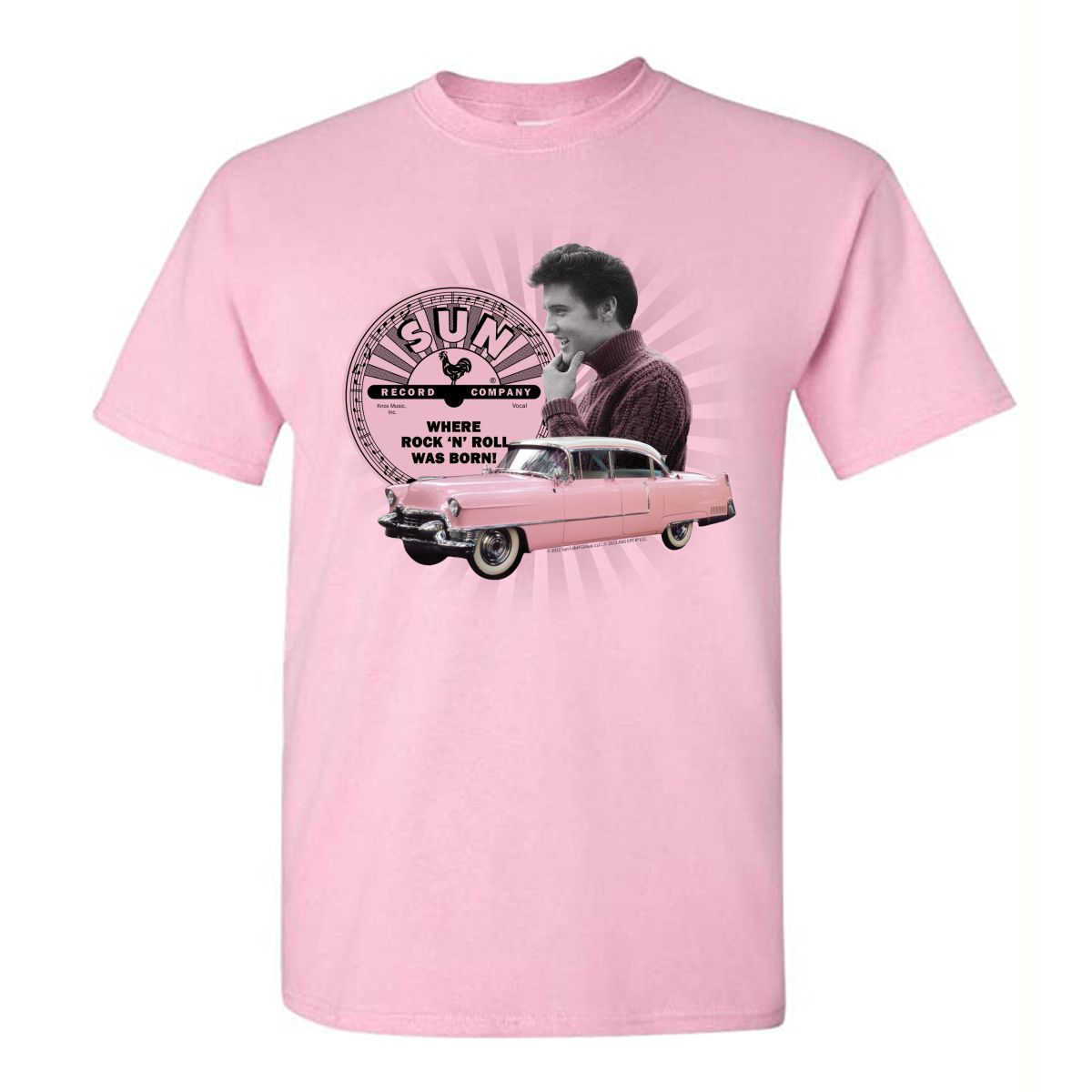 Elvis Sun Records Pink Cadillac T-shirt