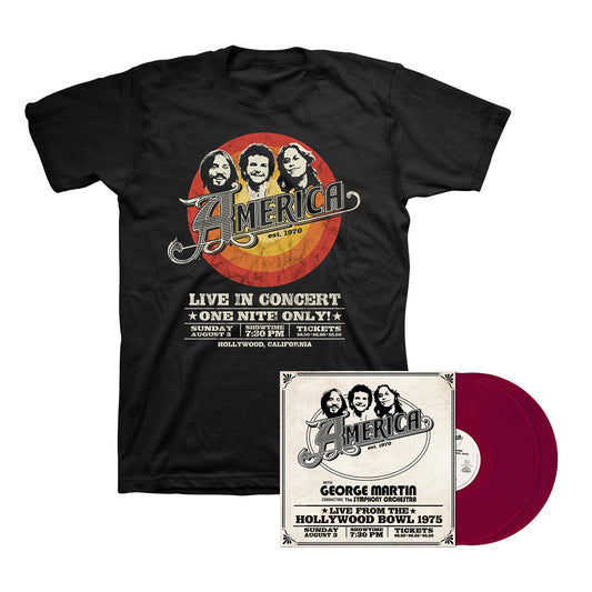 America: Live From The Hollywood Bowl - 1975 LP & Concert Tee