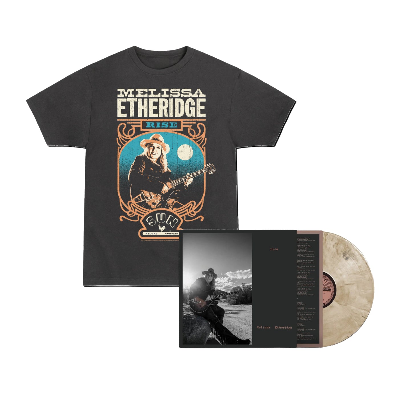 Melissa Etheridge - Rise Vinyl + Rise Sun Records T-shirt