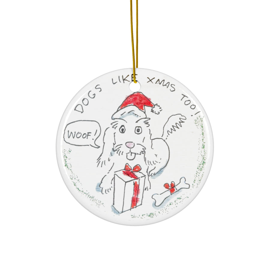 Chris Isaak Dogs Like Christmas Too Ornament