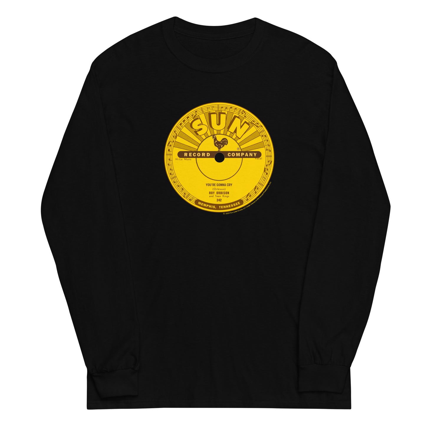 Roy Orbison You're Gonna Cry Sun Records Label Long Sleeve T-Shirt