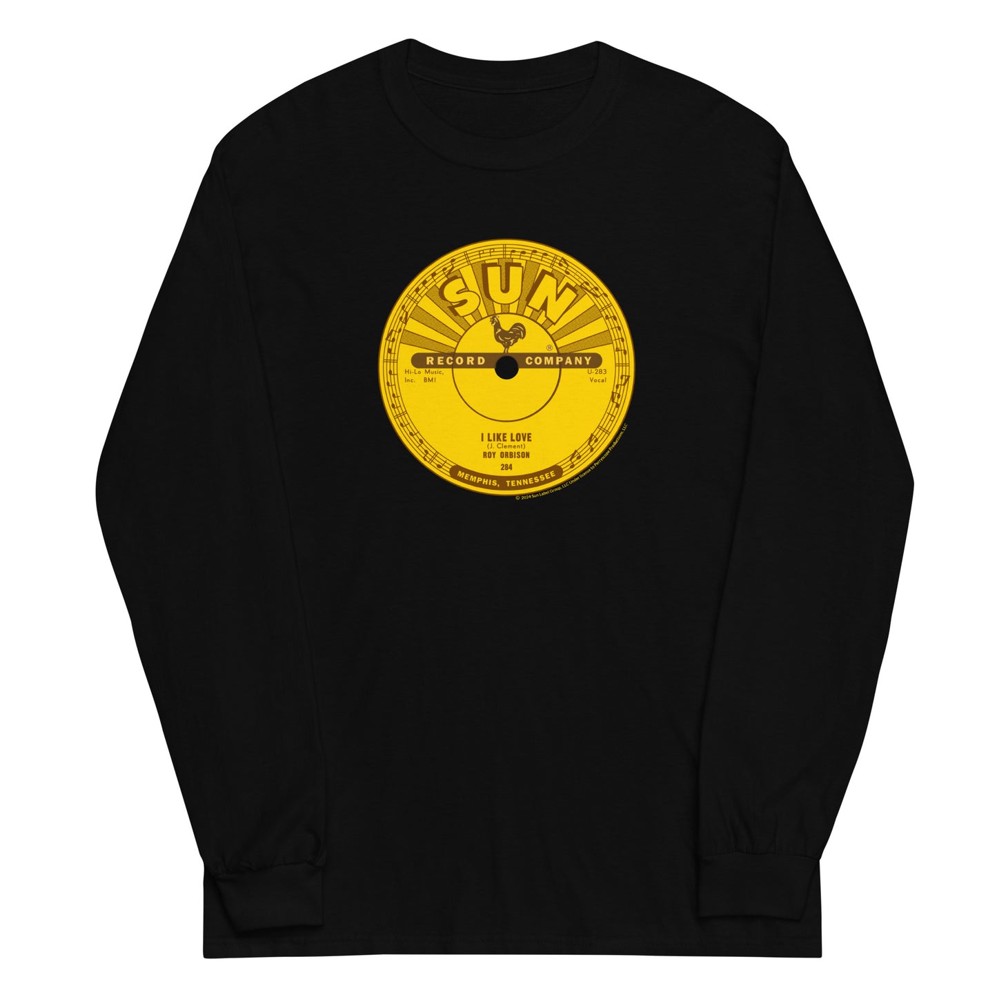 Roy Orbison I Like Love Sun Records Label Long Sleeve T-Shirt