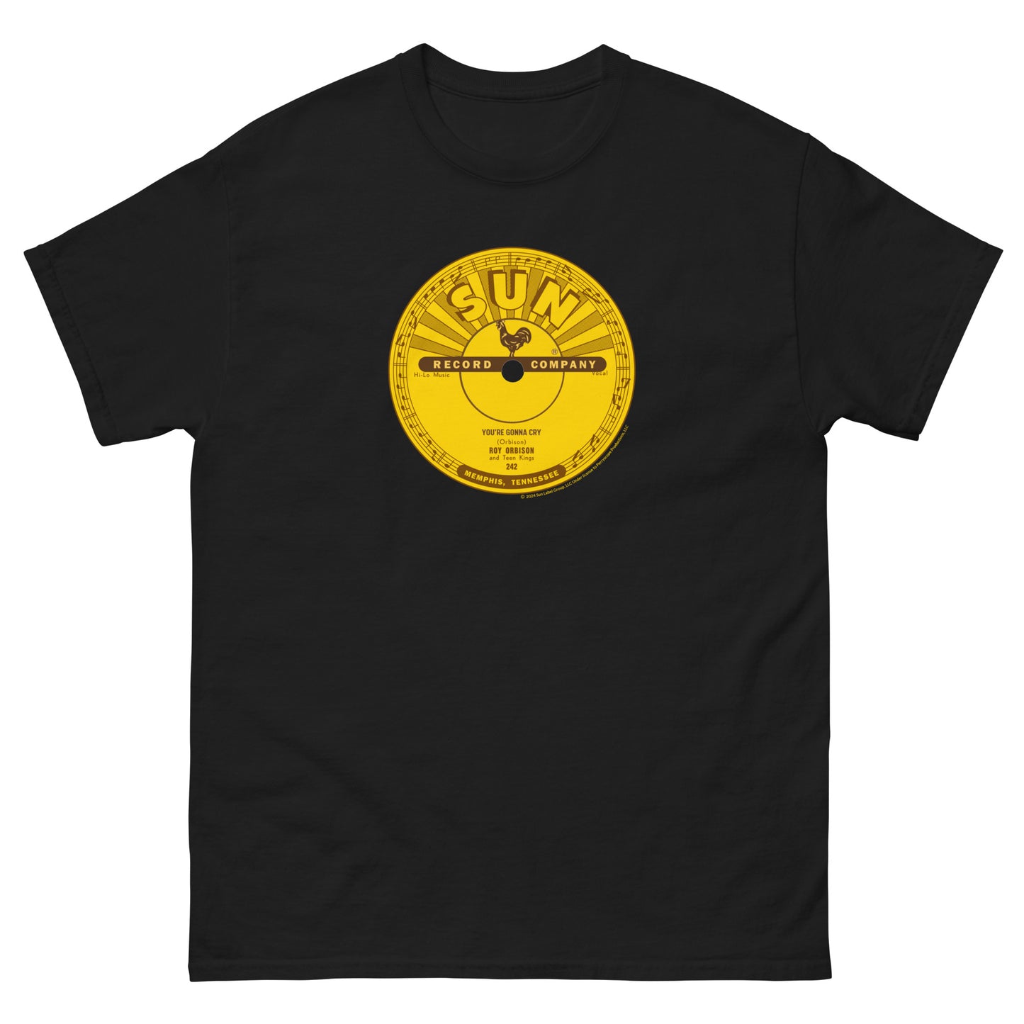 Roy Orbison You're Gonna Cry Sun Records Label T-Shirt