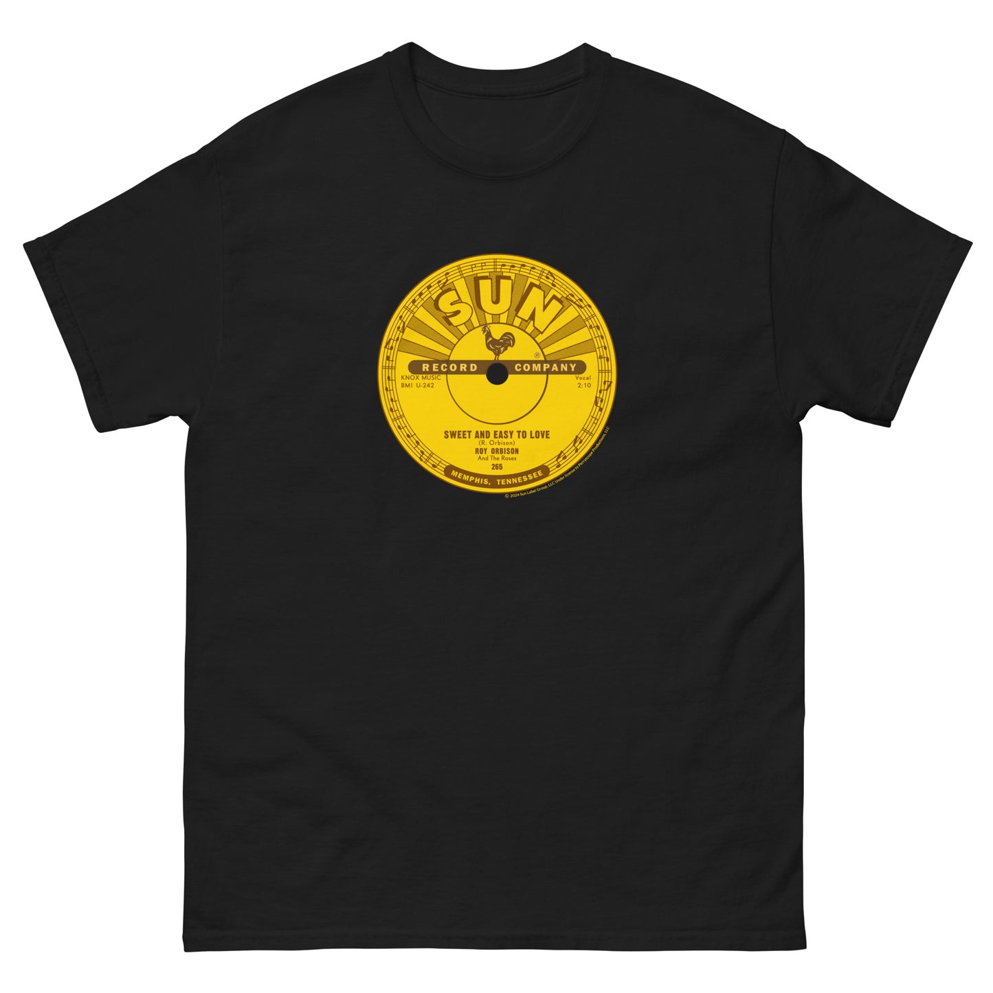 Roy Orbison Sweet & Easy To Love Sun Records Label T-Shirt