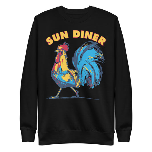 Sun Diner Blue Rooster Sweatshirt