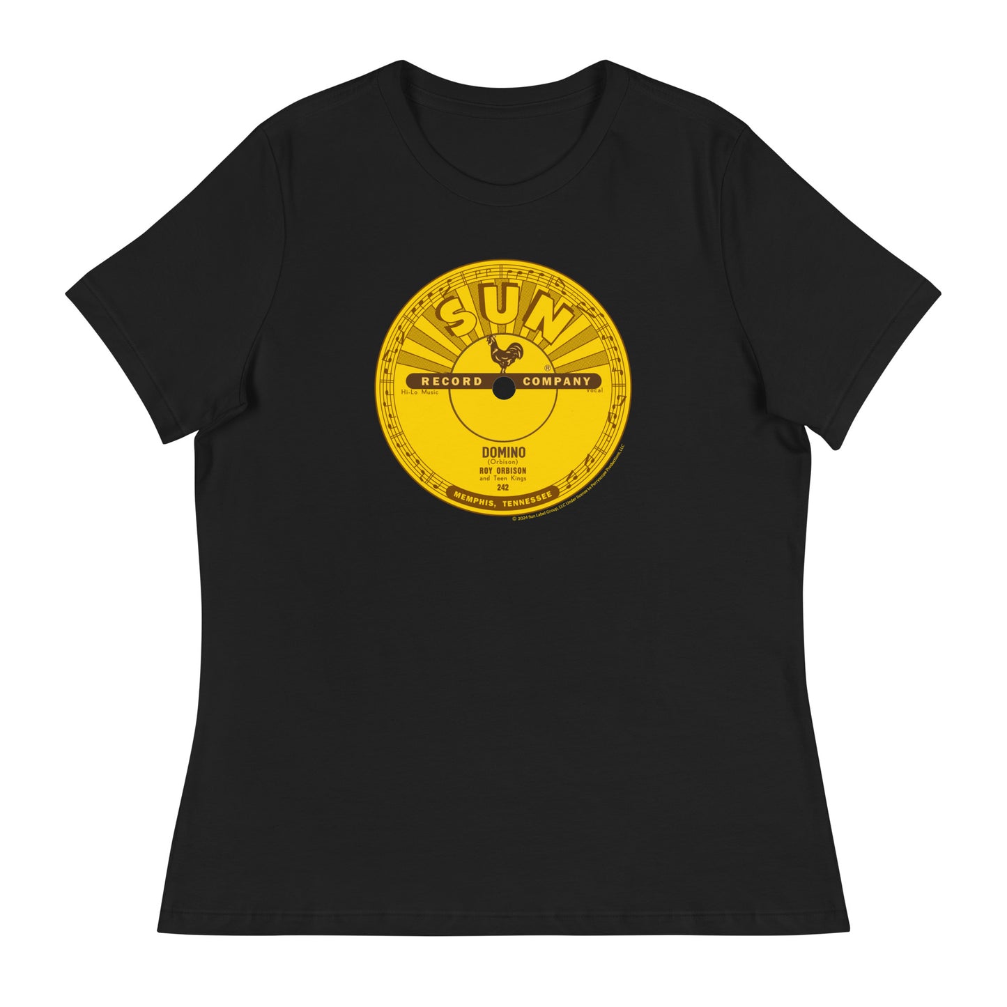 Roy Orbison Domino Sun Records Label Fitted T-Shirt