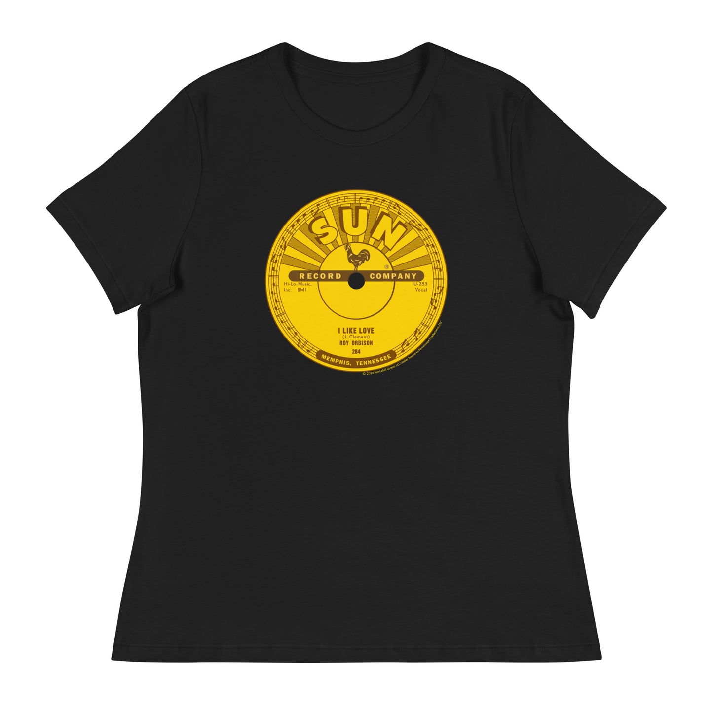 Roy Orbison I Like Love Sun Records Label Fitted T-Shirt